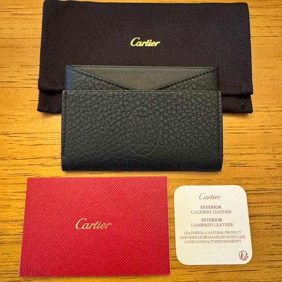 Cartier Black Leather Card Holder